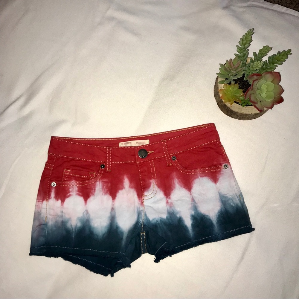 Sold 🇺🇸4th of July Tie Dye Jean Denim Shorts⭐️ - Picture 1 of 7